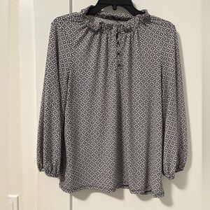 Adrianna Papell Black and White Patterned Top